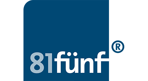 81fünf – Logo Logo „81fünf“ mit eingetragenem Markenzeichen.